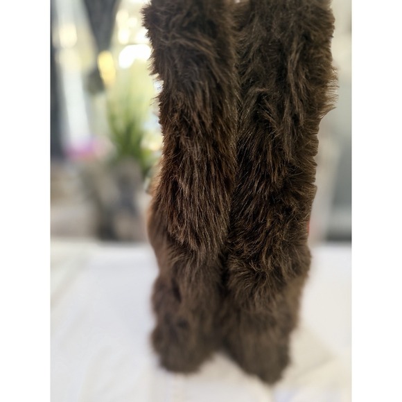 QLR Shoes - Brown Faux Fur Trimmed Boots